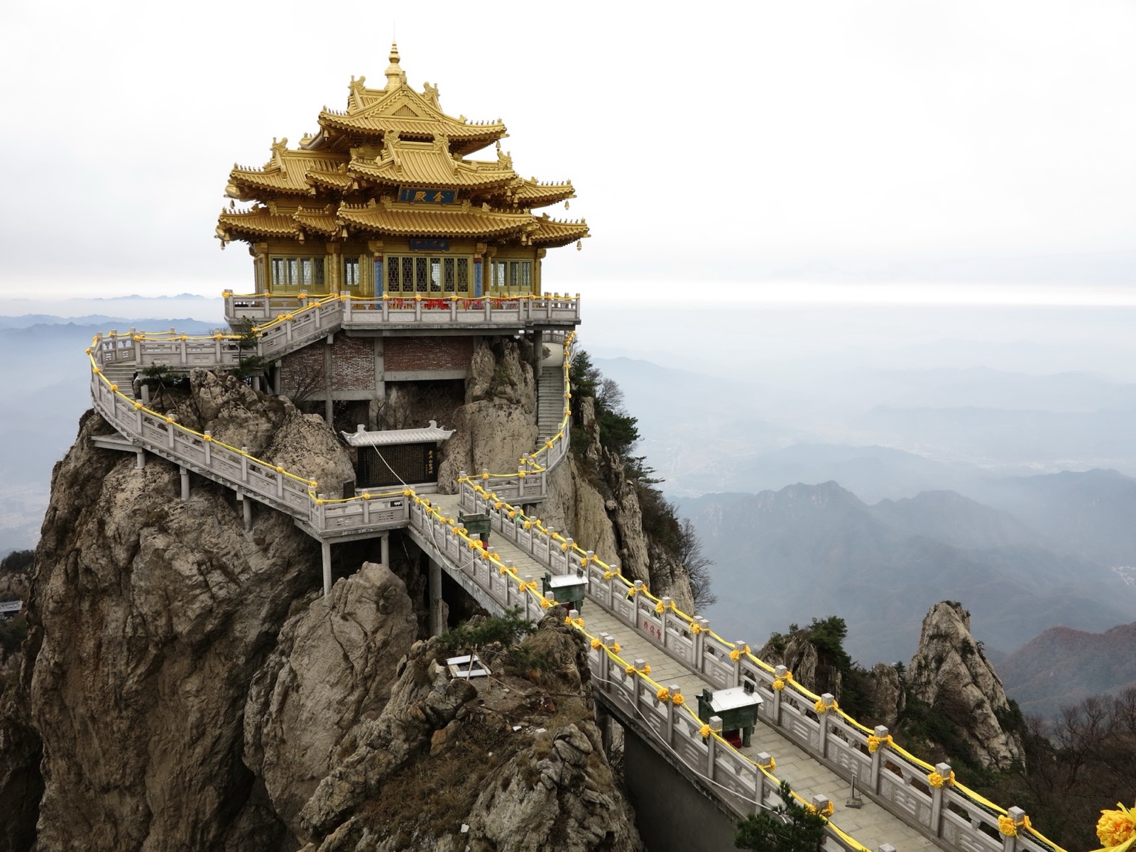 Lingguan Hall on Laojun Mountain in Henan, China